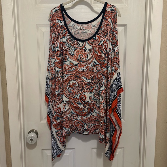 Lane Bryant Top, size 14/16, multi color print - Picture 1 of 5
